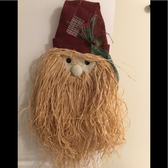 Christmas raffia Santa face - Picture 1 of 2